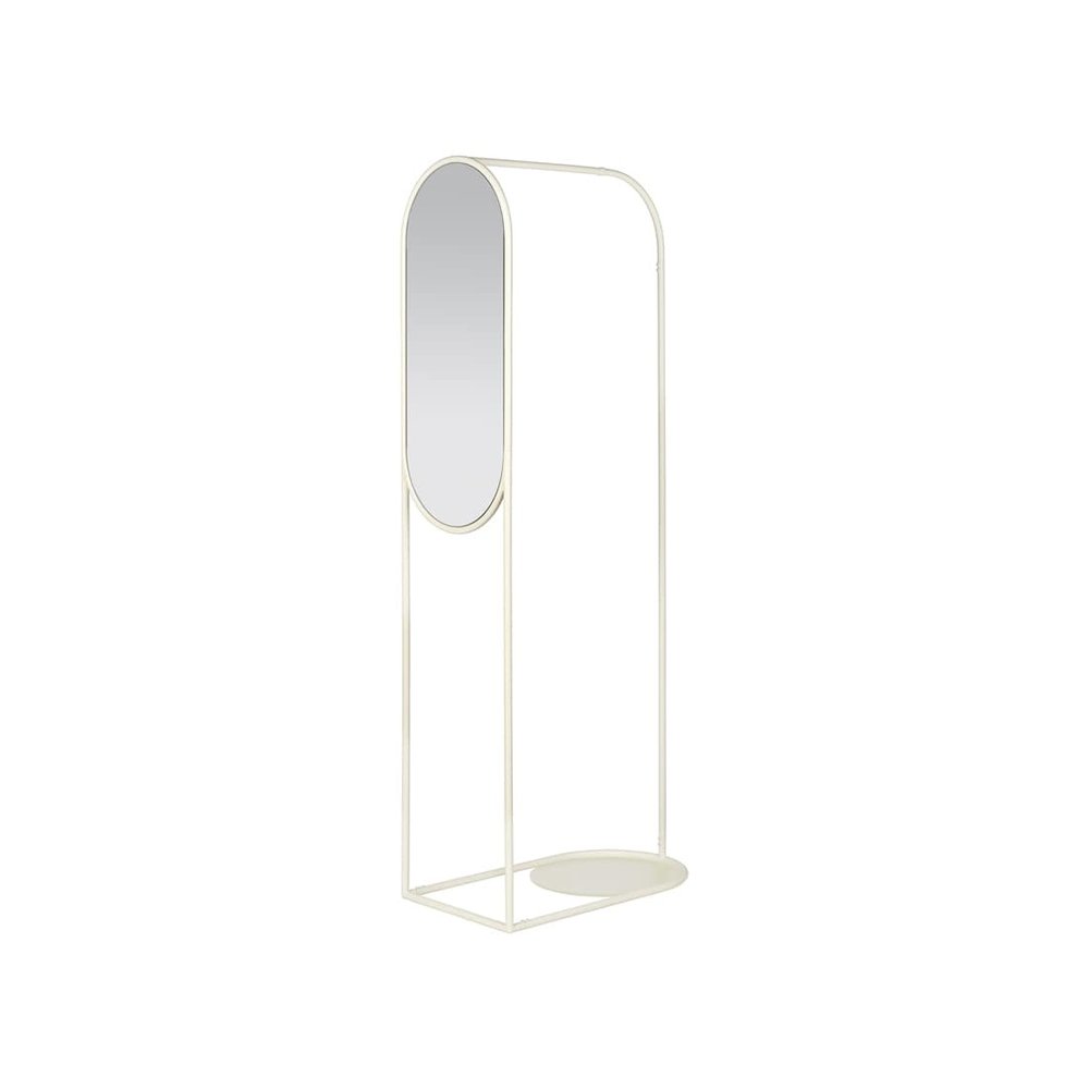 Broste Copenhagen Archie portant à vêtements avec miroir blanc - 32000051 Broste Copenhagen Archie portant à vêtements avec miroir blanc - 32000051