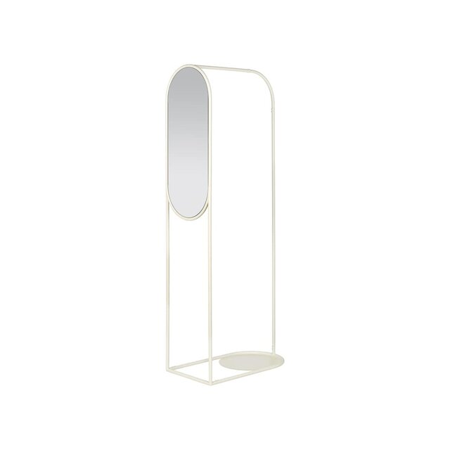 Broste Copenhagen Archie clothes rack with mirror white - 32000051