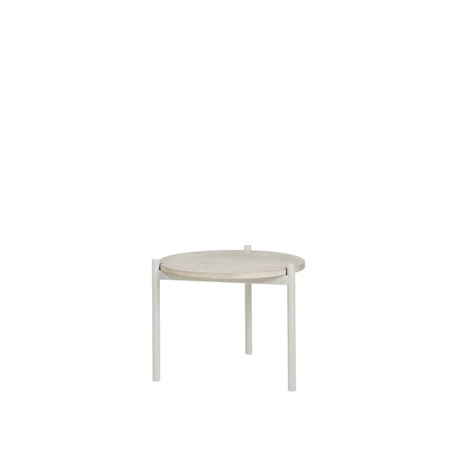 Broste Copenhagen Elaine tafel wit Ø49,5cm - Elaine tafel wit Ø49,5cm
