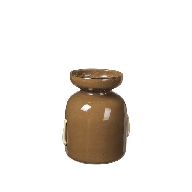 Broste Copenhagen Vera vaas bruin  Ø21cm - 14485042