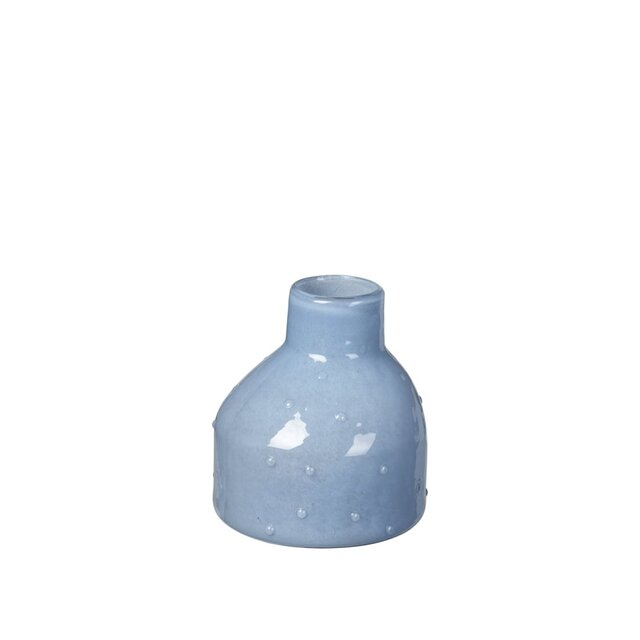 Broste Copenhagen Silas vaas blauw  Ø20cm - 14485045