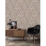 KEK Amsterdam Getekende bloemen behang 100x280cm nude - FR-002 KEK Amsterdam Getekende bloemen behang 100x280cm nude - FR-002