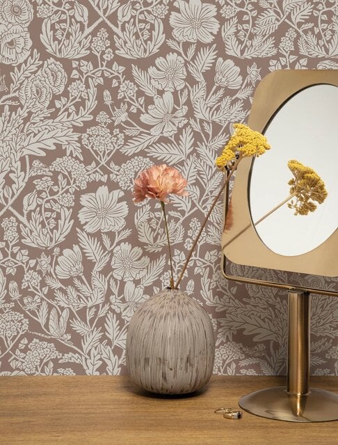 KEK Amsterdam Papel pintado flores dibujadas 100x280cm nude - FR-002