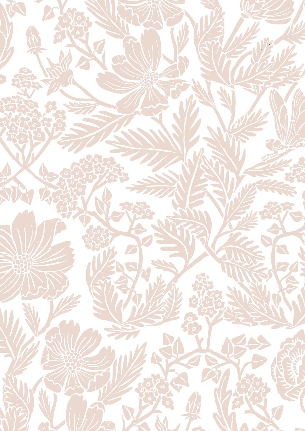 KEK Amsterdam Papier peint fleuri nude 100x280cm - FR-007