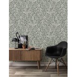 KEK Amsterdam Carta da parati floreale verde 100x280cm FR-004