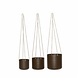Hubsch Bloom hängende Blumentöpfe braun Set mit 3 Stück - 941602 Hubsch Bloom hängende Blumentöpfe braun Set mit 3 Stück - 941602