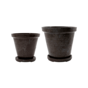 House Doctor Flower Pot de fleurs avec soucoupe set de 2 pièces marron - 210140601 House Doctor Flower Pot de fleurs avec soucoupe set de 2 pièces marron - 210140601
