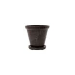 House Doctor Flower bloempot met schotel set van 2 stuks bruin - 210140601 House Doctor Flower bloempot met schotel set van 2 stuks bruin - 210140601