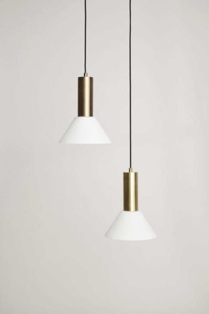 Hubsch Contrast hanging lamp brass - 961612
