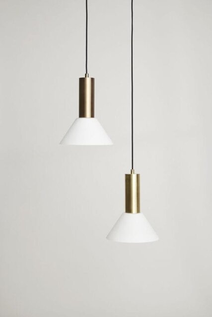 Hubsch Contrast hanglamp geborsteld messing - 961611 Hubsch Contrast hanglamp geborsteld messing - 961611