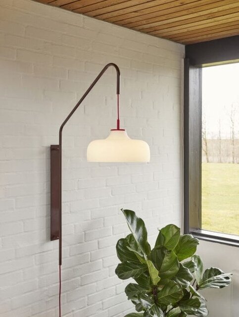 Hubsch Nåværende vegglampe rød/brun - 961617