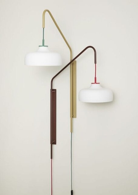 Hubsch Nåværende vegglampe rød/brun - 961617