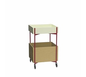 Hubsch Fresh trolley khaki/burgundy Hubsch Fresh trolley khaki/burgundy