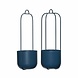 Hubsch Lotus hangende bloempotten set van 2 stuks petrol - 941603 Hubsch Lotus hangende bloempotten set van 2 stuks petrol - 941603