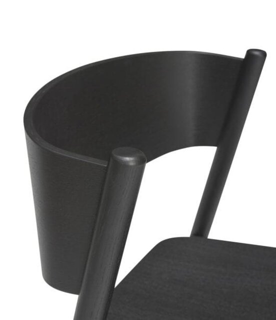 Hubsch Oblique barstoel zwart - 331608