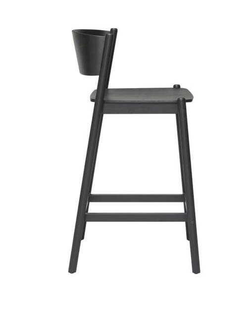 Hubsch Oblique barstoel zwart - 331608