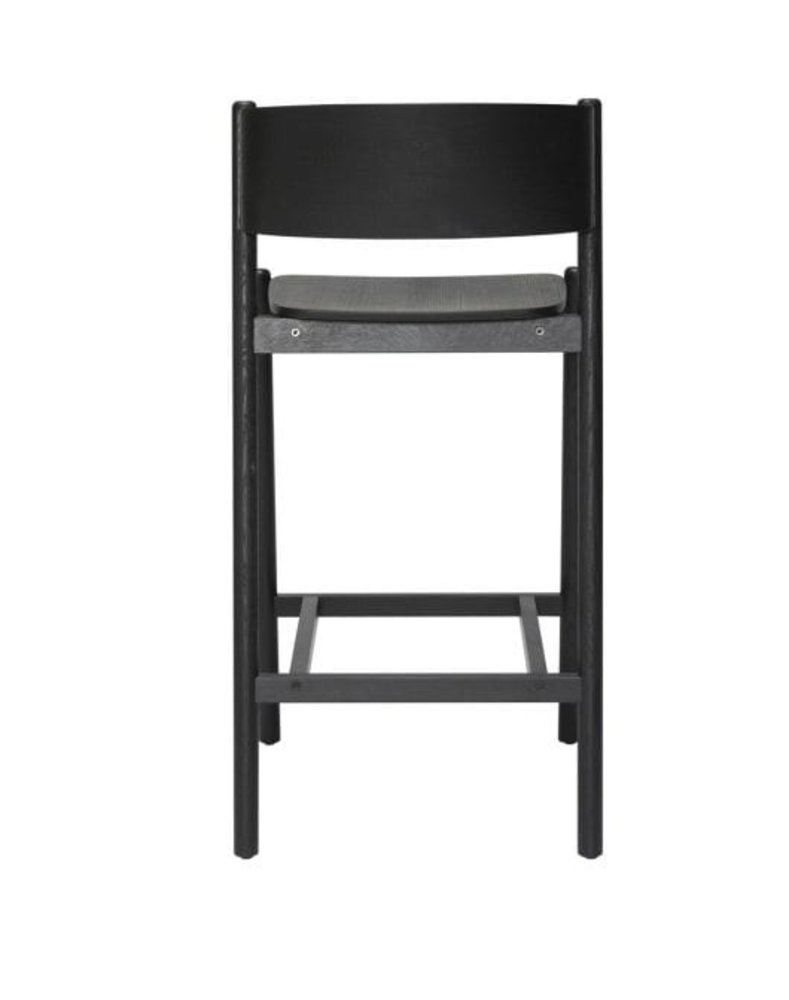 Hubsch Silla de bar oblicua negra - 331608