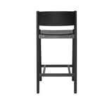 Hubsch Silla de bar oblicua negra - 331608