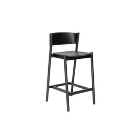 Hubsch Sedia da bar obliqua nera Hubsch Sedia da bar obliqua nera