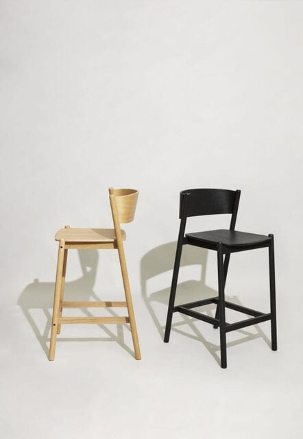Hubsch Tabouret de bar Oblique naturel - 331607