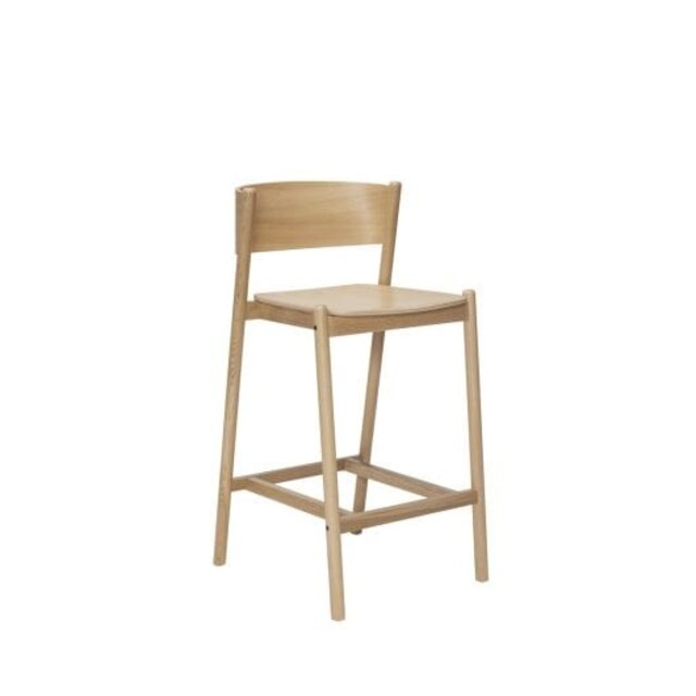Hubsch Skrå barstol naturlig - 331607