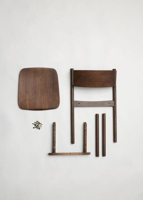 Hubsch Silla oblicua marrón oscuro - 431902 Hubsch Silla oblicua marrón oscuro - 431902