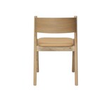 Hubsch Silla oblicua con asiento de cuero - 331603