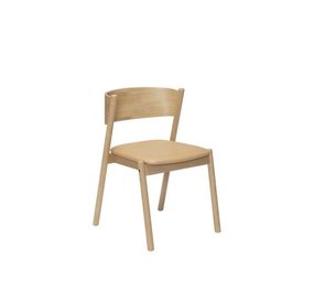 Hubsch Sedia Oblique con seduta in pelle Hubsch Sedia Oblique con seduta in pelle