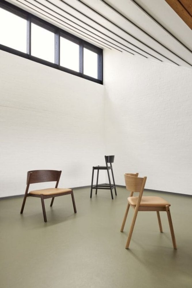 Hubsch Sned stol med lädersits - 331603