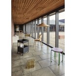 Hubsch Oblique stoel met leren zitting - 331603