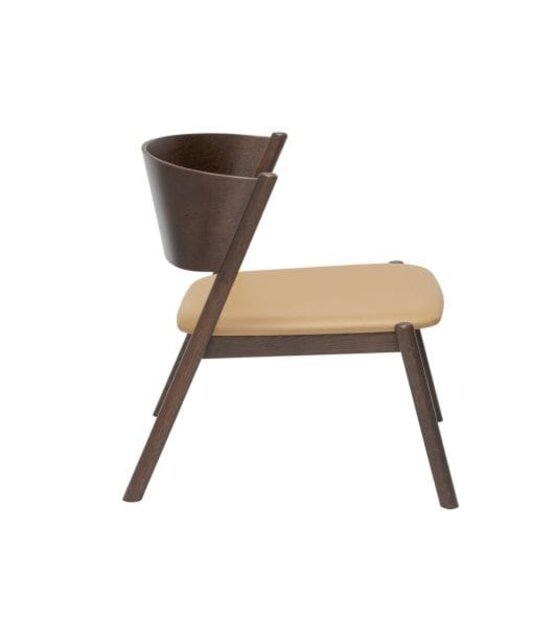 Hubsch Oblique lounge chair dark brown - 331606 Hubsch Oblique lounge chair dark brown - 331606