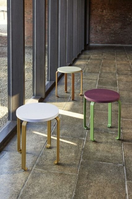 Hubsch Smile kruk burgundy/groen - 021607
