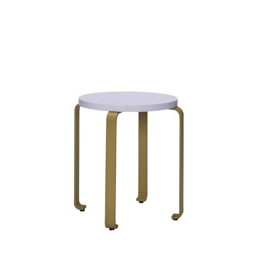Hubsch Smile stool light blue/khaki - 021608