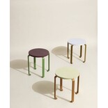 Hubsch Smile stool light green/orange - 021606 Hubsch Smile stool light green/orange - 021606