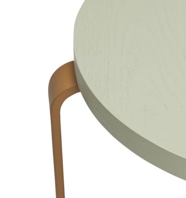 Hubsch Tabouret Smile vert clair/orange - 021606