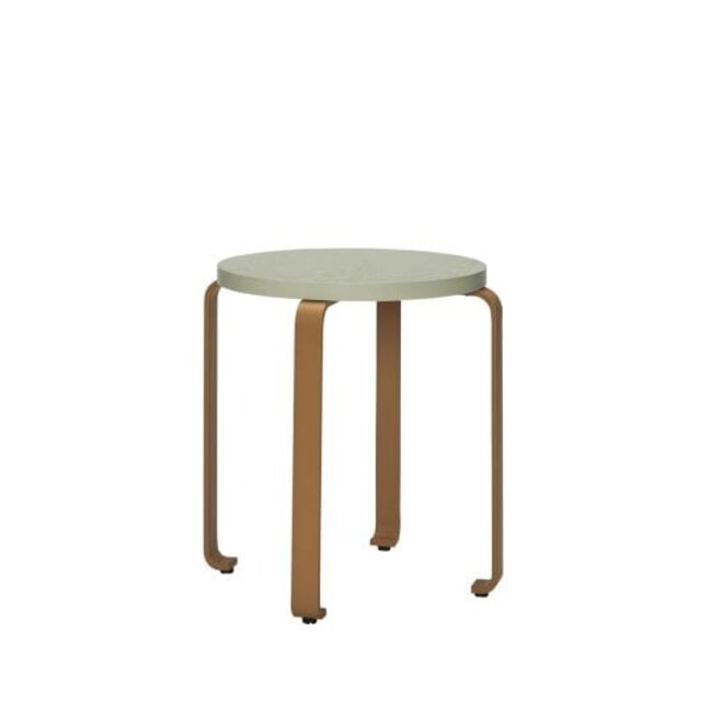 Hubsch Tabouret Smile vert clair/orange - 021606