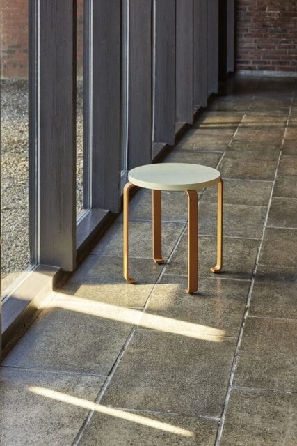 Hubsch Tabouret Smile vert clair/orange - 021606