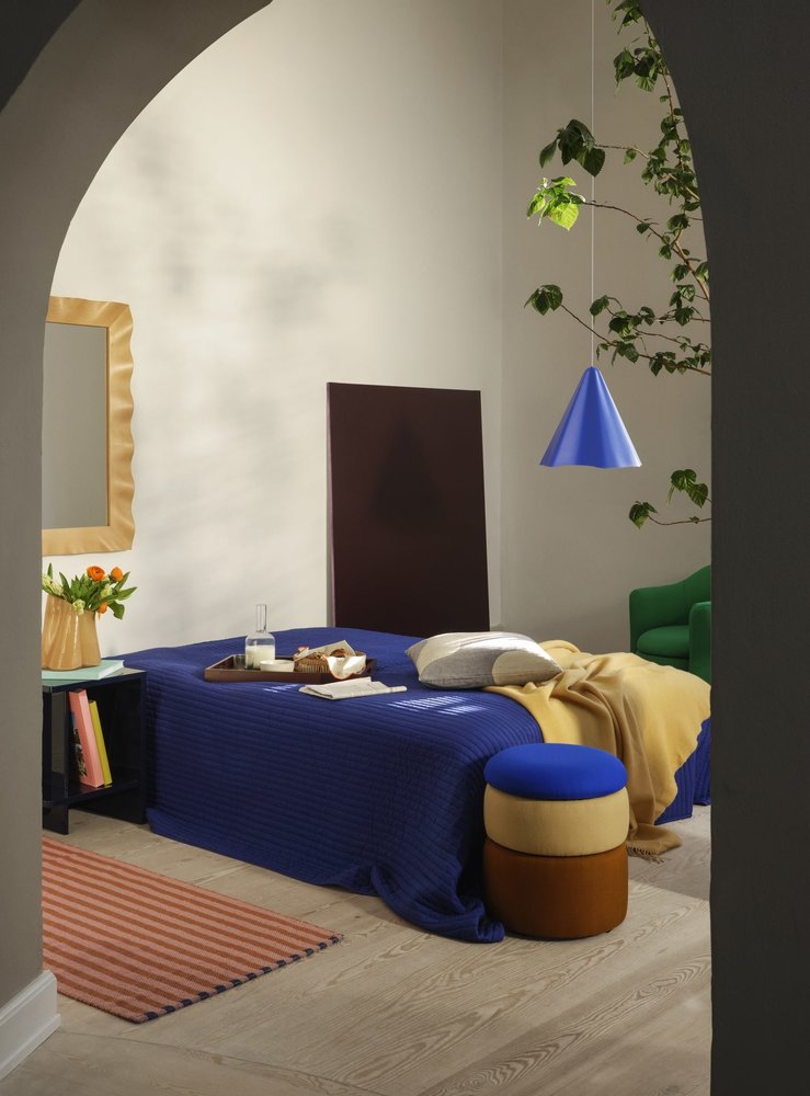 Broste Copenhagen Lampada a sospensione per gonna blu Ø30cm - 60080017 Broste Copenhagen Lampada a sospensione per gonna blu Ø30cm - 60080017