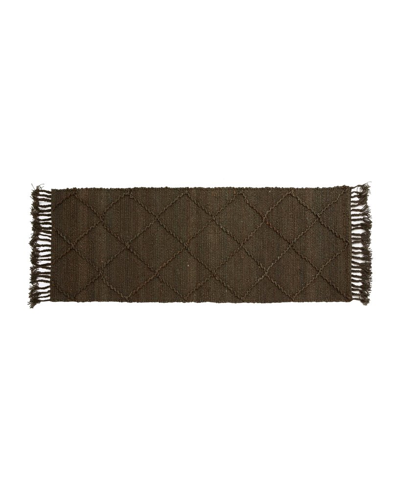 Nordal Jutan vloerkleed M bruin/groen 200x75cm    - 84423 Nordal Jutan vloerkleed M bruin/groen 200x75cm    - 84423