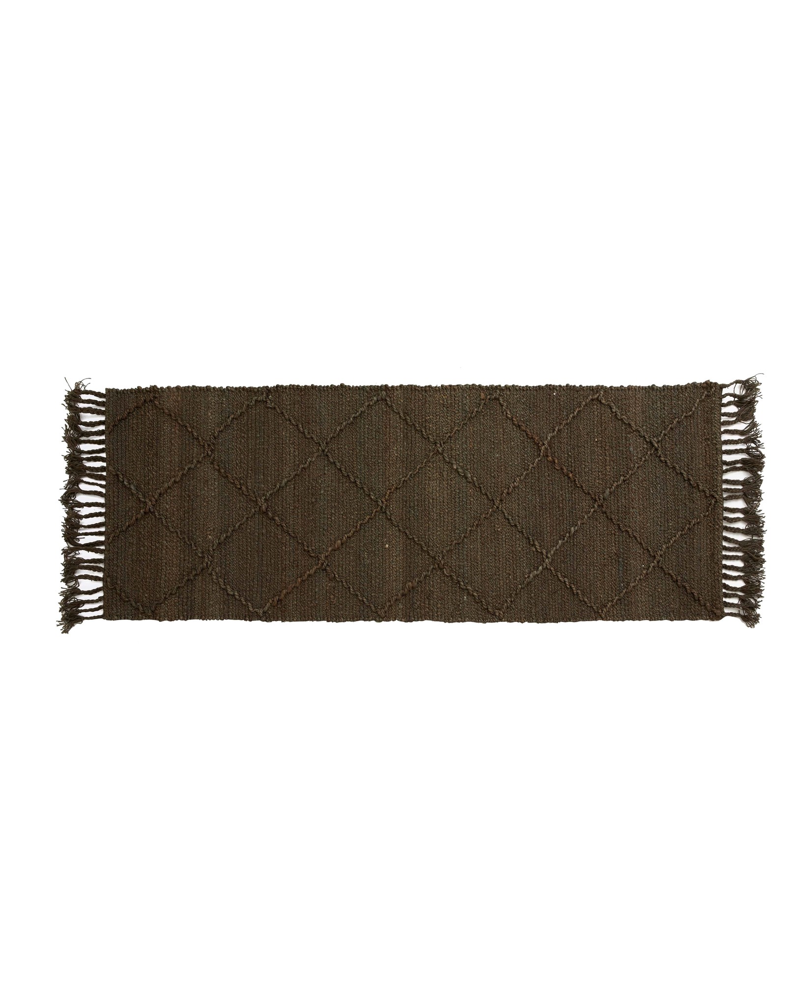 Nordal Tapis Jutan M marron/vert 200x75cm - 84423