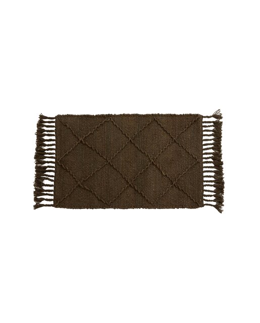 Nordal Jutan teppe S brun/grønn 90x60cm - 82420