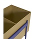 Hubsch Awe plantenbak khaki/blauw - 021617 Hubsch Awe plantenbak khaki/blauw - 021617