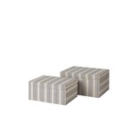 Broste Copenhagen Cajas de almacenamiento Cleo azul/gris claro - 70080498