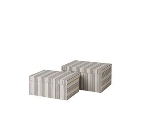 Broste Copenhagen Boîtes de rangement Cleo bleu/gris clair Broste Copenhagen Boîtes de rangement Cleo bleu/gris clair