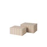 Broste Copenhagen Cleo opbergboxen bruin/lichtgrijs - 70080499 Broste Copenhagen Cleo opbergboxen bruin/lichtgrijs - 70080499