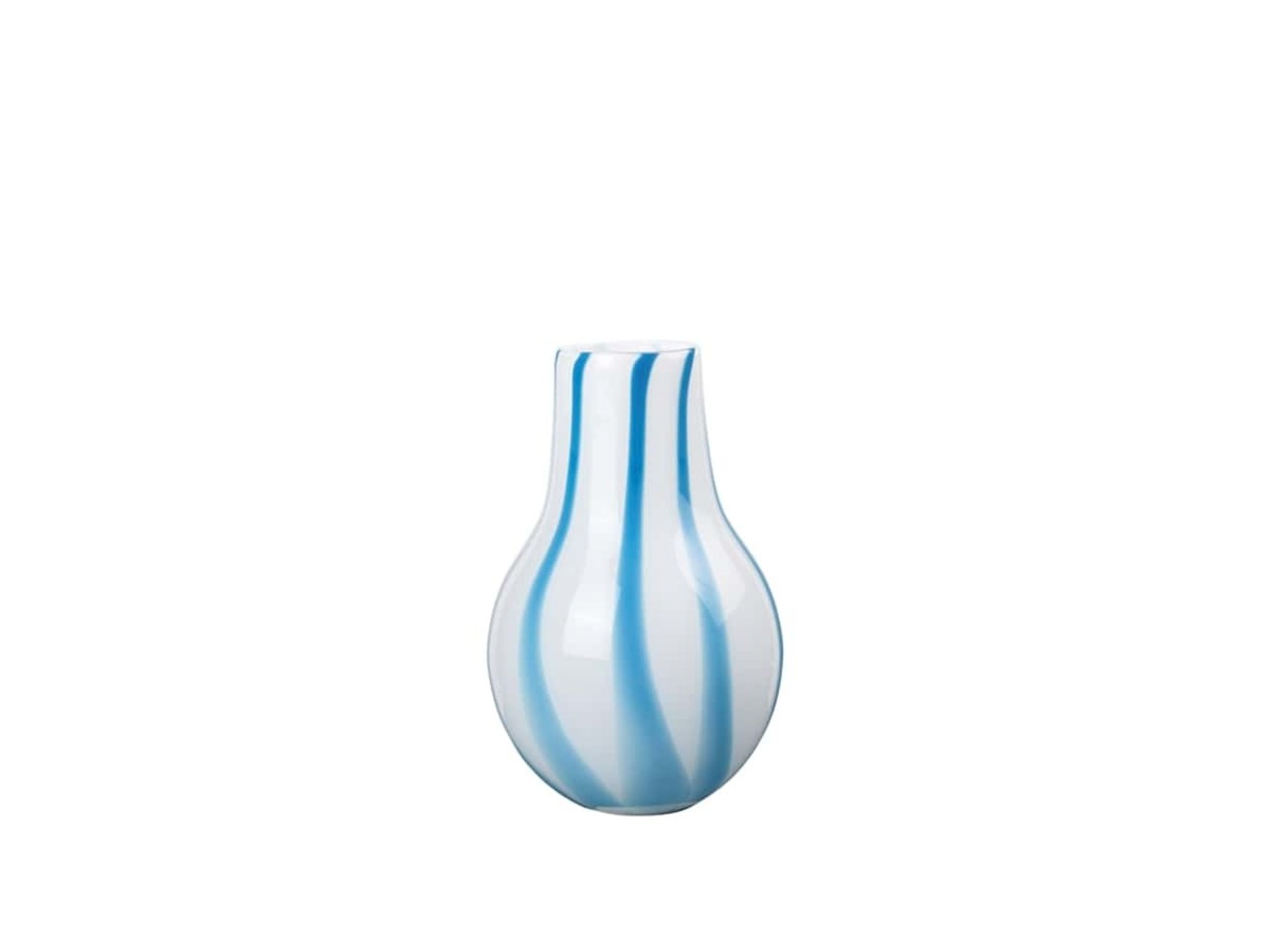 Broste Copenhagen Ada vase stribe lyseblå Ø23,5cm - 14485061