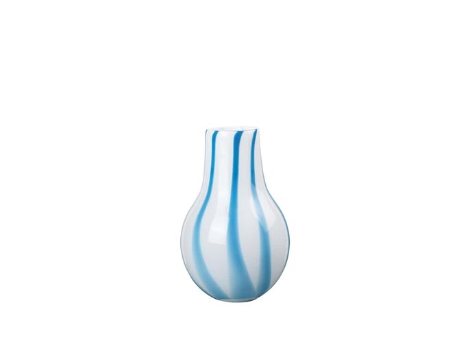 Broste Copenhagen Ada vaas stripe lichtblauw Ø23,5cm - 14485061