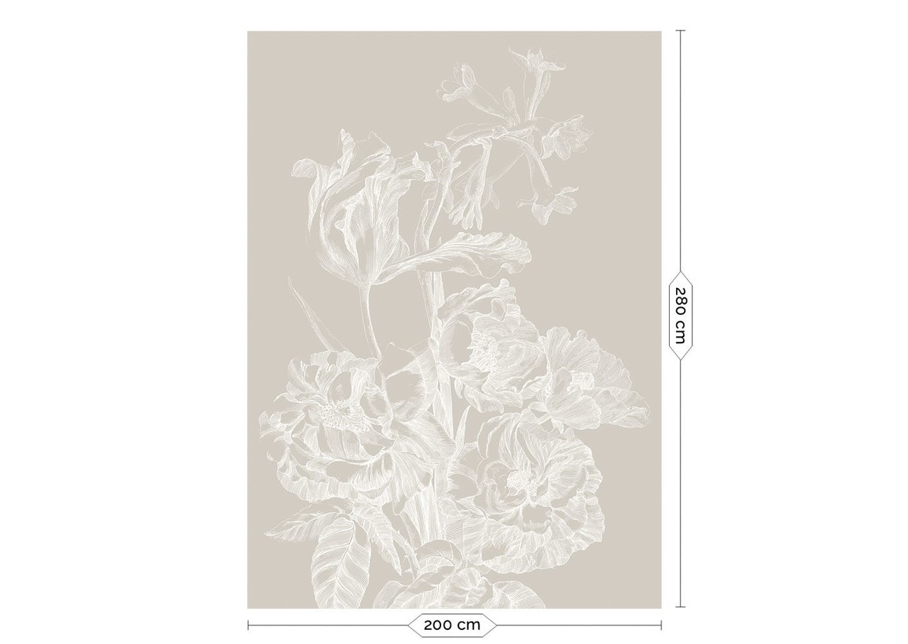 KEK Amsterdam Engraved floral wallpaper WP-743 gray 200x280cm KEK Amsterdam Engraved floral wallpaper WP-743 gray 200x280cm