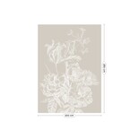 KEK Amsterdam Papier peint floral gravé WP-743 gris 200x280cm KEK Amsterdam Papier peint floral gravé WP-743 gris 200x280cm