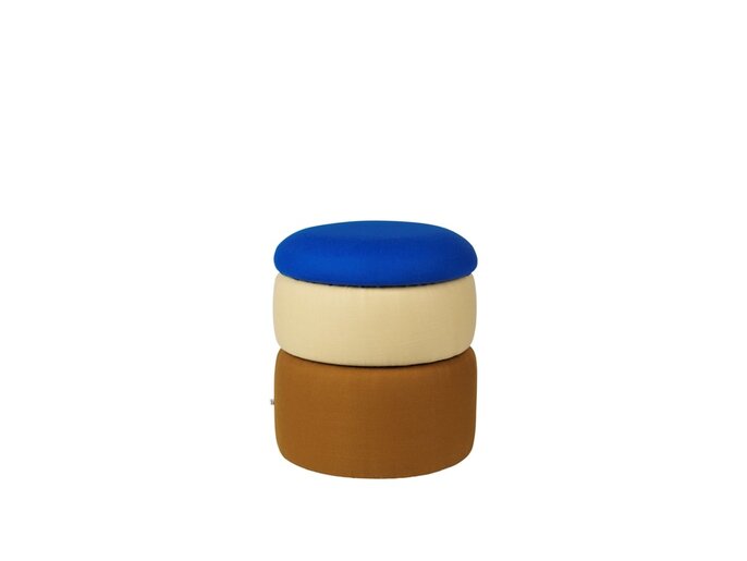 Broste Copenhagen Teichhocker Blau/Sand/Ocker Ø38cm - 31001143